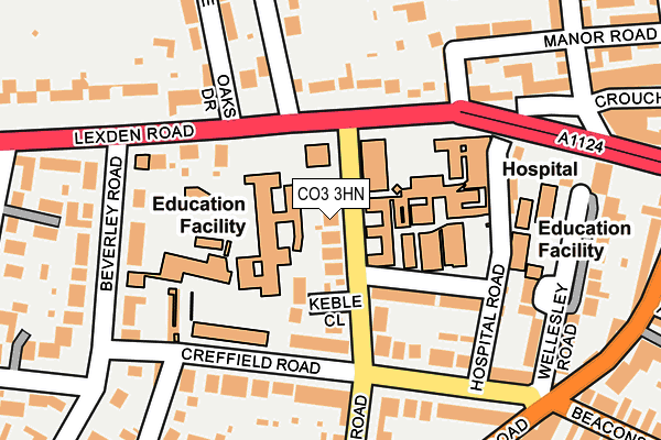 CO3 3HN map - OS OpenMap – Local (Ordnance Survey)