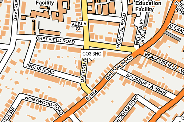 CO3 3HQ map - OS OpenMap – Local (Ordnance Survey)