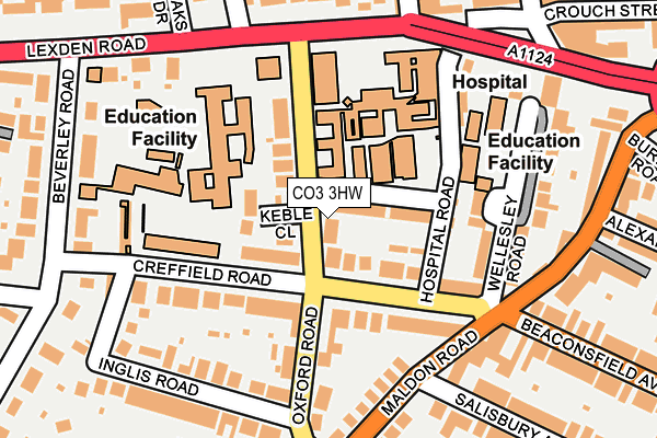 CO3 3HW map - OS OpenMap – Local (Ordnance Survey)