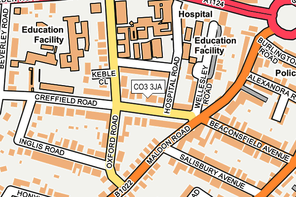 CO3 3JA map - OS OpenMap – Local (Ordnance Survey)