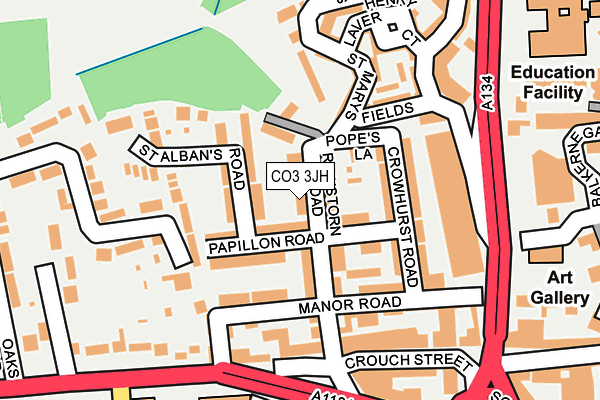 CO3 3JH map - OS OpenMap – Local (Ordnance Survey)