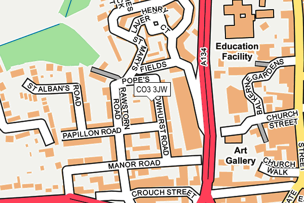 CO3 3JW map - OS OpenMap – Local (Ordnance Survey)