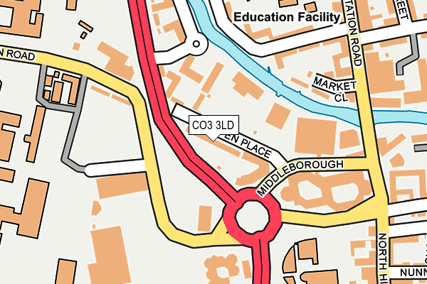 CO3 3LD map - OS OpenMap – Local (Ordnance Survey)