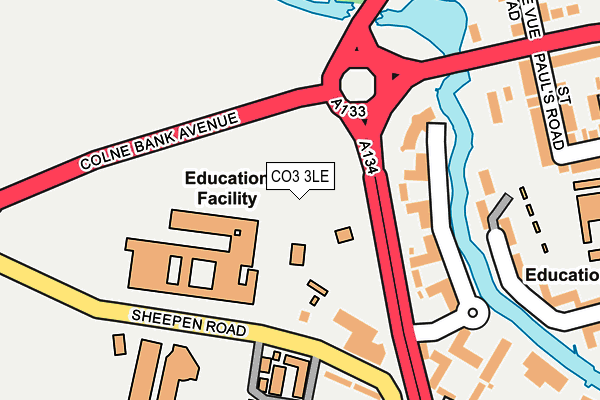 CO3 3LE map - OS OpenMap – Local (Ordnance Survey)