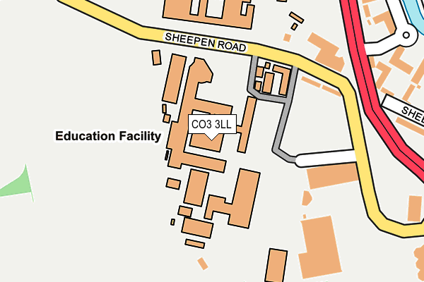 CO3 3LL map - OS OpenMap – Local (Ordnance Survey)