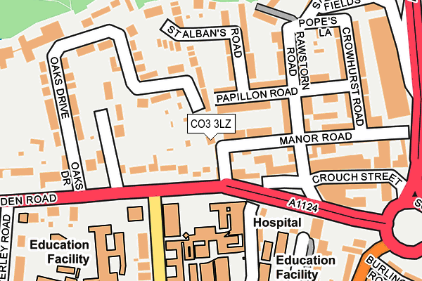 CO3 3LZ map - OS OpenMap – Local (Ordnance Survey)