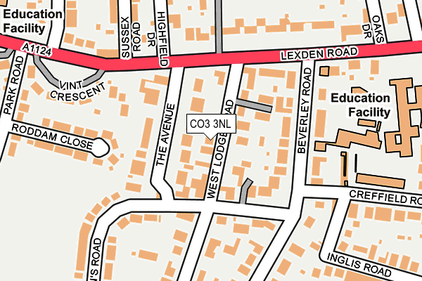 CO3 3NL map - OS OpenMap – Local (Ordnance Survey)