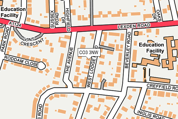 CO3 3NW map - OS OpenMap – Local (Ordnance Survey)