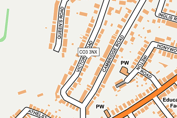 CO3 3NX map - OS OpenMap – Local (Ordnance Survey)