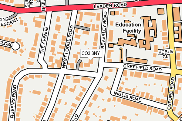 CO3 3NY map - OS OpenMap – Local (Ordnance Survey)