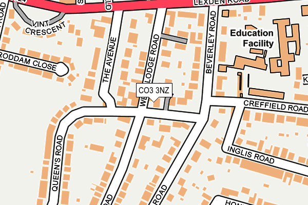 CO3 3NZ map - OS OpenMap – Local (Ordnance Survey)
