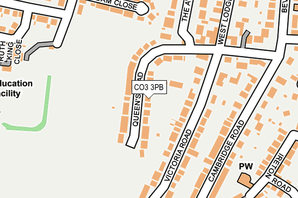 CO3 3PB map - OS OpenMap – Local (Ordnance Survey)