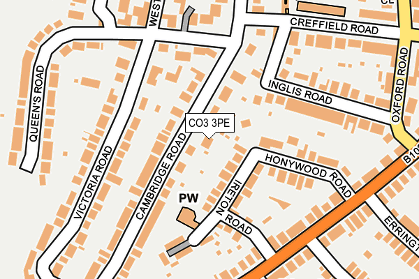CO3 3PE map - OS OpenMap – Local (Ordnance Survey)