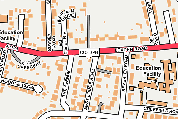 CO3 3PH map - OS OpenMap – Local (Ordnance Survey)
