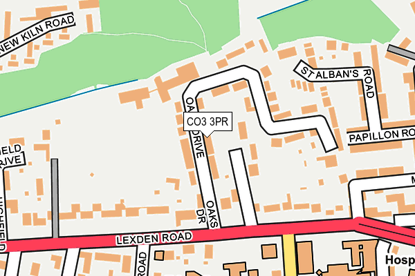 CO3 3PR map - OS OpenMap – Local (Ordnance Survey)