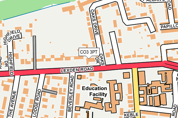 CO3 3PT map - OS OpenMap – Local (Ordnance Survey)