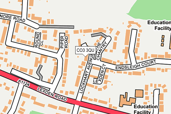 CO3 3QU map - OS OpenMap – Local (Ordnance Survey)