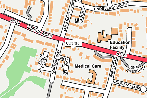 CO3 3RF map - OS OpenMap – Local (Ordnance Survey)