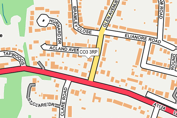 CO3 3RP map - OS OpenMap – Local (Ordnance Survey)
