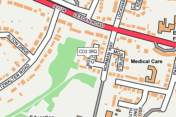 CO3 3RQ map - OS OpenMap – Local (Ordnance Survey)