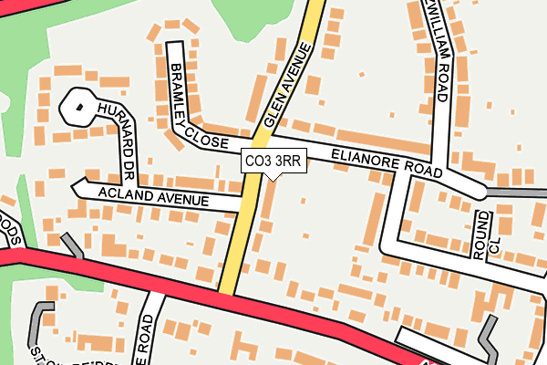 CO3 3RR map - OS OpenMap – Local (Ordnance Survey)