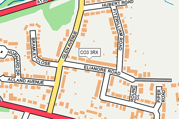 CO3 3RX map - OS OpenMap – Local (Ordnance Survey)
