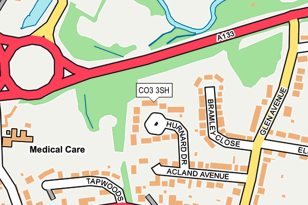 CO3 3SH map - OS OpenMap – Local (Ordnance Survey)