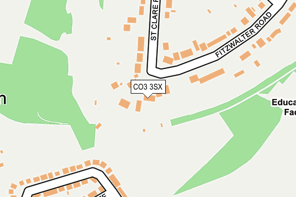 CO3 3SX map - OS OpenMap – Local (Ordnance Survey)