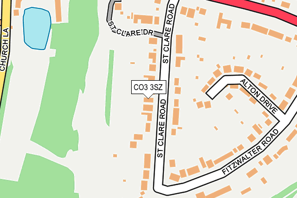 CO3 3SZ map - OS OpenMap – Local (Ordnance Survey)