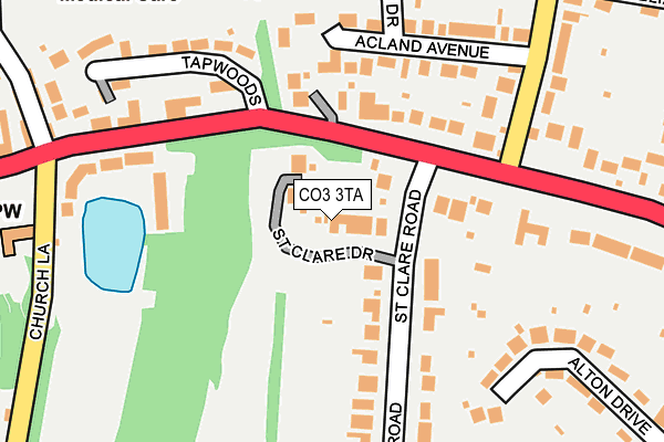 CO3 3TA map - OS OpenMap – Local (Ordnance Survey)