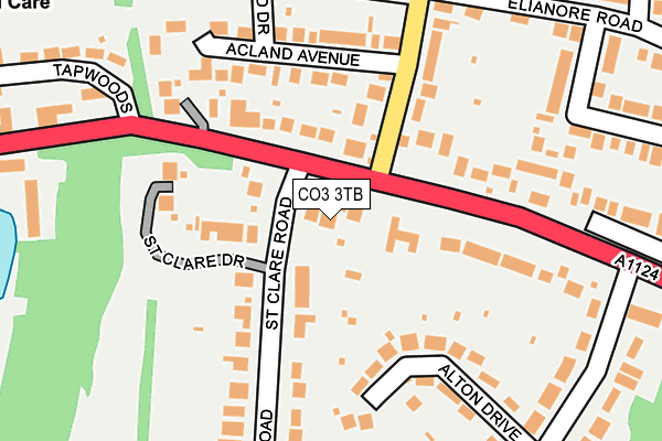 CO3 3TB map - OS OpenMap – Local (Ordnance Survey)