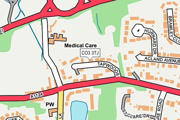 CO3 3TJ map - OS OpenMap – Local (Ordnance Survey)