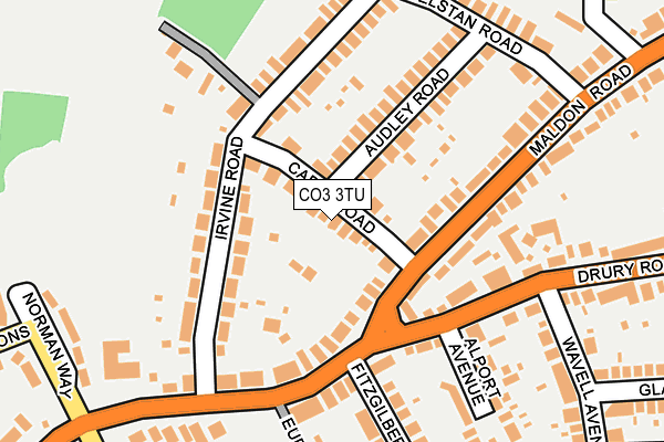 CO3 3TU map - OS OpenMap – Local (Ordnance Survey)