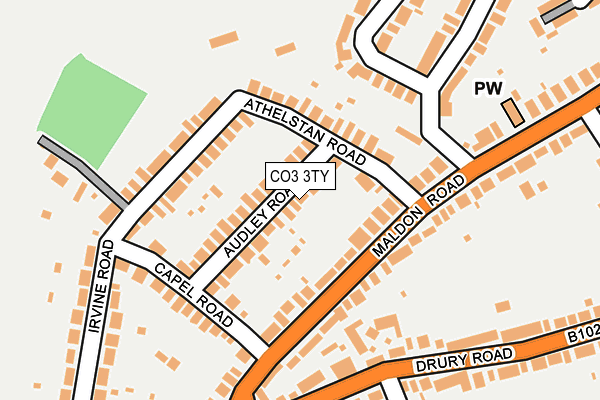 CO3 3TY map - OS OpenMap – Local (Ordnance Survey)