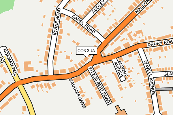 CO3 3UA map - OS OpenMap – Local (Ordnance Survey)