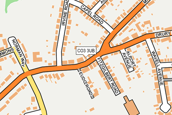CO3 3UB map - OS OpenMap – Local (Ordnance Survey)