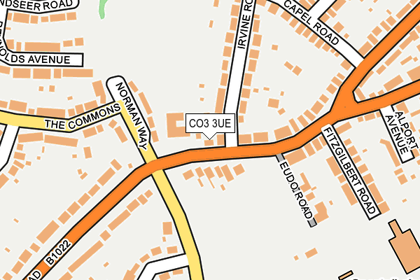 CO3 3UE map - OS OpenMap – Local (Ordnance Survey)