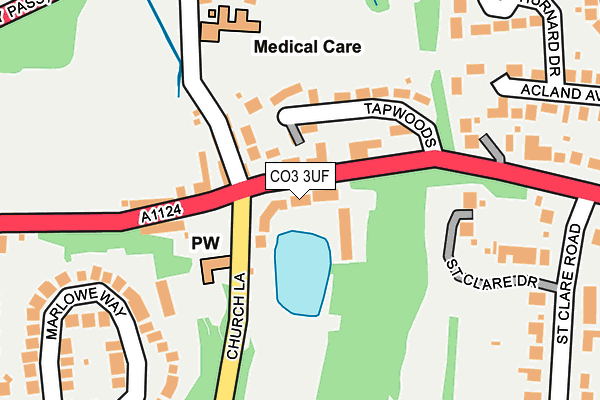 CO3 3UF map - OS OpenMap – Local (Ordnance Survey)