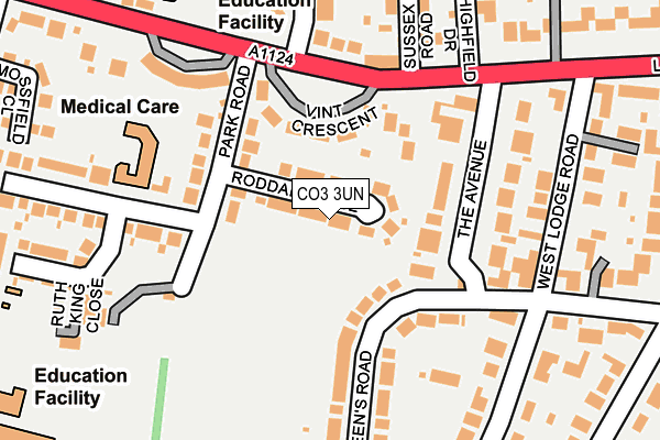 CO3 3UN map - OS OpenMap – Local (Ordnance Survey)