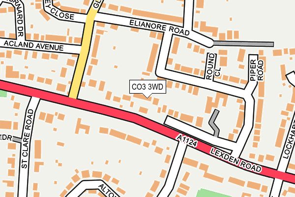 CO3 3WD map - OS OpenMap – Local (Ordnance Survey)