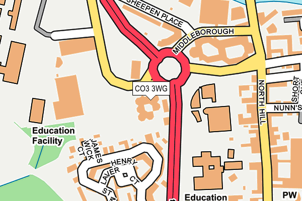 CO3 3WG map - OS OpenMap – Local (Ordnance Survey)