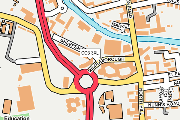 CO3 3XL map - OS OpenMap – Local (Ordnance Survey)