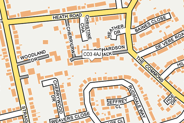 CO3 4AJ map - OS OpenMap – Local (Ordnance Survey)