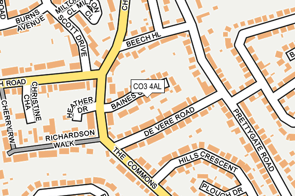 CO3 4AL map - OS OpenMap – Local (Ordnance Survey)