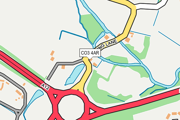 CO3 4AR map - OS OpenMap – Local (Ordnance Survey)