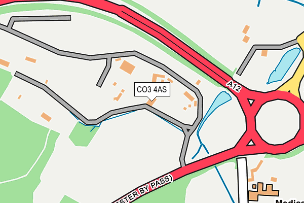 CO3 4AS map - OS OpenMap – Local (Ordnance Survey)