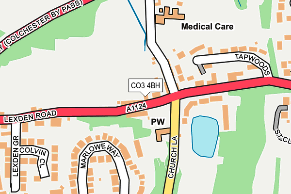 CO3 4BH map - OS OpenMap – Local (Ordnance Survey)