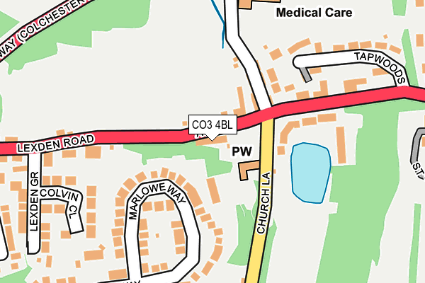 CO3 4BL map - OS OpenMap – Local (Ordnance Survey)