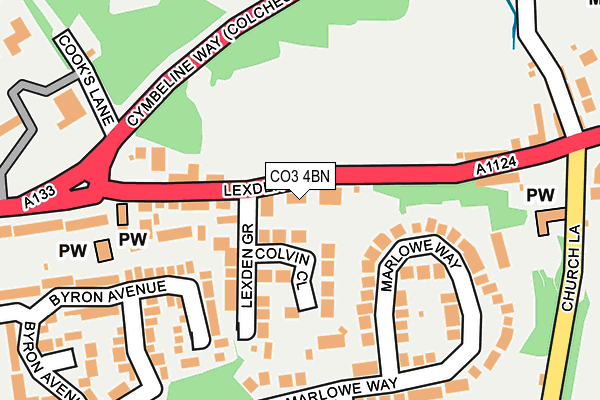 CO3 4BN map - OS OpenMap – Local (Ordnance Survey)