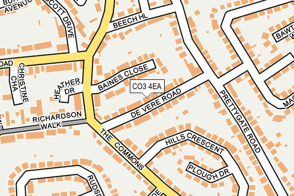 CO3 4EA map - OS OpenMap – Local (Ordnance Survey)